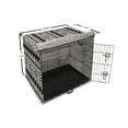 thumbnail image 6 of Monochrome Dog Crate Cover, Zigzags Polka Dots Stripes and Dashes Native Style Illustration, Easy to Use Pet Kennel Cover Small Dogs Puppies Kittens, 7 Sizes, Charcoal Grey and White, by Ambesonne, 6 of 6
