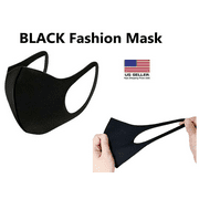 (2 Pack) Reusable Washable Polyester Blend Face Covering Mask Water Resistant For Adults