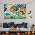 thumbnail image 3 of Whimsical Colorful Waves Sign Banner, Abstract Hanging Banners Backdrop Festive Party Decor for Indoor Outdoor, 47 x 71 Inches, 3 of 7