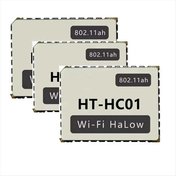 Módulo Wi-Fi HaLow HC01 de 3 Piezas, Banda Dual de 902-928 MHz, 32,5 Mbps de Alcance, Transferencia de Datos de Alta Velocidad, Acceso Inalámbrico para IoT.