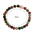 thumbnail image 5 of Hyasfey Women Bracelet Colorful Smooth Vintage Aexquisite Elastic Luxury Lightweight Bracelet Faux Pearl Faux Tourmaline Release Stress Enhance Well-being Lady Lightweight Bracelet, 5 of 7
