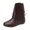 Brown, variant on Women's Flat Heel Riding Boots Soft PU Leather Wide Calf Strappy Gothic Halloween Costume Ankle Boots Shoes