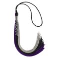 thumbnail image 3 of Endea Graduation Black/Purple/Grey Graduation Tassel with Silver Stacked Date Drop, 3 of 6