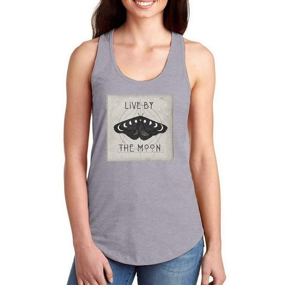 Live By The Moon I. Racerback Tank Women -Victoria Borges Designs, Female x-Small