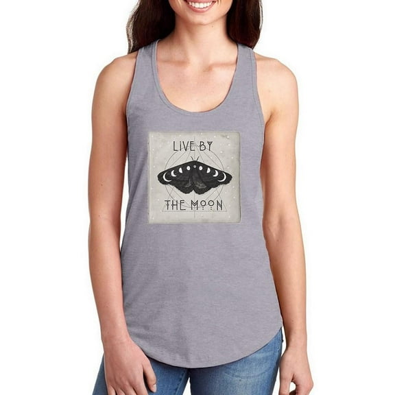 Live By The Moon I. Racerback Tank Women -Victoria Borges Designs, Female x-Large