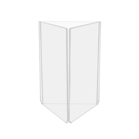 10 Pack Sign Holder 5 x 7 Inch Fliers 3 Panel Countertop Multi View Advertisement Menu Flyer Frame Table Tent Office Space Saver Clear Acrylic Display by Marketing Holders