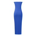 thumbnail image 5 of Vestido largo sin tirantes para mujer: elegante vestido de cóctel con abertura lateral, tejido de poliéster, vestido para invitada de boda, tallas S-XXL, contorno de pecho 73-99 cm., 5 of 5