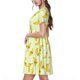 thumbnail image 2 of Fotbe Bananas Vestido Largo de Moda para Mujer, Vestido Tipo Camiseta con Manga Corta y Estilo Casual a Rayas y Bloques de Color, 2 of 6