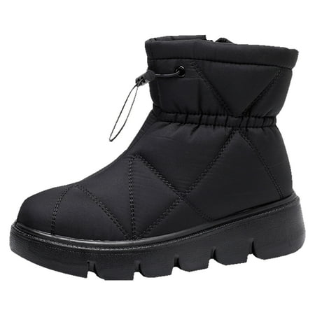 

Rrunsv Womens Rodeo Suede Fur Lined Mid-Calf Boots snow boots winter boots Booty Shorts for Women Black 7.5