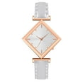 thumbnail image 2 of Reloj de cuarzo para mujer, relojes para mujer VANSVAR Reloj de pulsera analógico con correa de cuero de cuarzo informal para mujer Reloj de acero inoxidable, 2 of 2