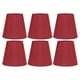 thumbnail image 1 of Moderno y ligero, ideal para bombillas E14, gran dispersión de la luz, compatible con lámparas de techo en miniatura, juego de 6 pantallas de tela color vino de diseño A3 01, 1 of 8