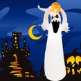 thumbnail image 2 of Generic Fantasma Iluminado de 1.8 Metros con Calabaza para Decoración de Jardín, Incluye Equipo de Inflado y Adaptador de Corriente 110V, Ideal para Halloween y Fiestas Nocturnas., 2 of 7