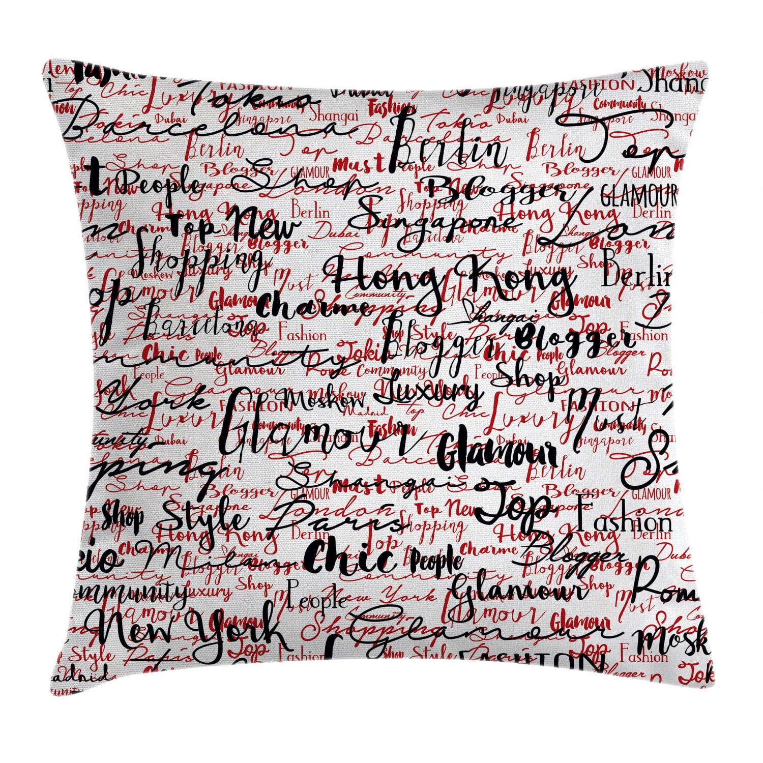 Modern Decor Throw Pillow Cushion Cover, Ink Handwritten Popular