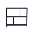 thumbnail image 5 of Mango Furniture Inc Marko 32" Console Table With White Marble Top & Black Iron Base Durable Small Space Storage Multifunctional Bookshelf With Scratch-Resistant Rubber Feet for Living Room Decore, 5 of 6