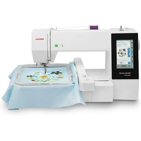 Janome Memory Craft 500E Limited Edition Embroidery Machine (White)