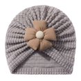thumbnail image 5 of Splozh Baby Boy Hats Baby Girls Turban Hats with Bow Newborn Caps Bonnets Headwraps for Infants Toddlers,Grey,One Size, 5 of 5