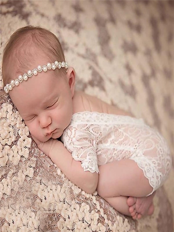Toddle Infant Baby Girl Photography Prop Lace Romper Jumpsuit Princess Clothes S