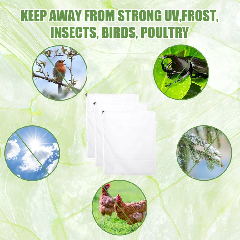 Plant Frost Protection Covers, 3 Pack, 40x31 Inches photo 4