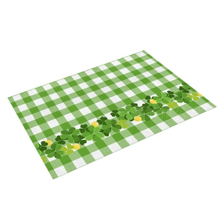 

Baocc placemats St. Patricks s Day Placemats Scandinavians Irish Day Plaid Decorative Placemats Insulated Tablecloths