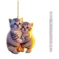 thumbnail image 1 of Decoración colgante para pareja de gatos Dongzhur acrílico retrovisor AU09, 1 of 1