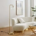 thumbnail image 3 of Modway Silo 1-Light Modern Glass/Metal Floor Lamp in Satin Brass, 3 of 9