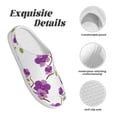 thumbnail image 5 of Kdxio Orchids Flowers Women's Men's Slippers Plush Slip-On House Slipper for Winter Indoor Soft Cushion Non-slip Fluffy Slides Slippers-35/36, 5 of 7