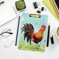 thumbnail image 7 of FMSHPON Lovely Rooster Flowers Clipboard Hardboard Wood Nursing Clip Board and Pull for Standard A4 Letter 13x9 inches, 7 of 7