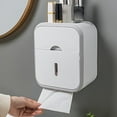 thumbnail image 5 of 1-piece Toilet Tissue Box, Wall-mounted, Waterproof, Toilet Tissue Box, Drill-free, Paper Box, Toilet Paper Roll, Paper Holder, 5 of 7