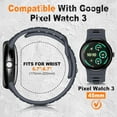 thumbnail image 7 of KOMI 2-Pack Sport Bands Compatible with Google Pixel Watch 3 45mm Band, Soft Loop Silicone Wristbands Waterproof Replacement Strap for Pixel Watch 3 for Men, 7 of 7