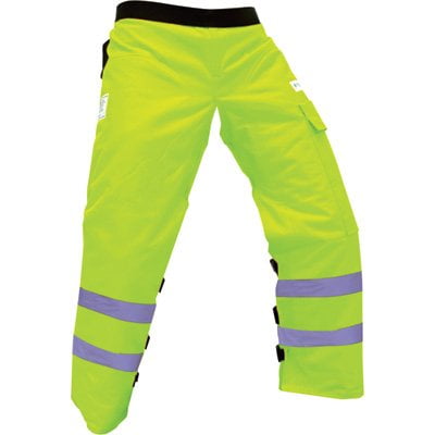 Forester Chainsaw Safety Chaps with Pocket, Apron Style 37", Safety Green