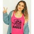 thumbnail image 4 of And They Call The Thing Rodeo Western Tank Top for Women & Teens Cute Country Top Neon Pink Tank Top Small, 4 of 4