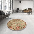 thumbnail image 3 of Ahgly Company Indoor Square Abstract Red Oriental Area Rugs, 5' Square, 3 of 6