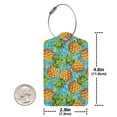 thumbnail image 4 of Fuzoiu Pineapple Print Premium Leather Luggage Tag,Travel Accessory,Luggage Tag for Suitcase Baggage Handbag Travel Bag,Name Card & Privacy Cover-2 PCS, 4 of 5