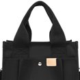 thumbnail image 2 of Bolso Mujer Lona Bandolera Simple Sólido Hobo Adolescente Niñas Monedero Negro, 2 of 7