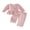 Pink, variant on RUINIXCW 2Pcs Toddler Girl Fall Outfit Puff Long Sleeve Crew Neck Plaid Print Bow Decor Tops and Elastic Waist Pants Set