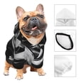 thumbnail image 3 of Honeii Fluid Black White Paint Swirls Print Small Dog Hoodies Pet Hooded Sweatshirts Fall Winter Puppy Cat Sweaters Warm Clothes for Small Dogs Outfits Costume-X-Small, 3 of 7