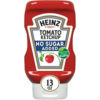 Heinz Tomato Ketchup with No Sugar Added, 13 oz Bottle