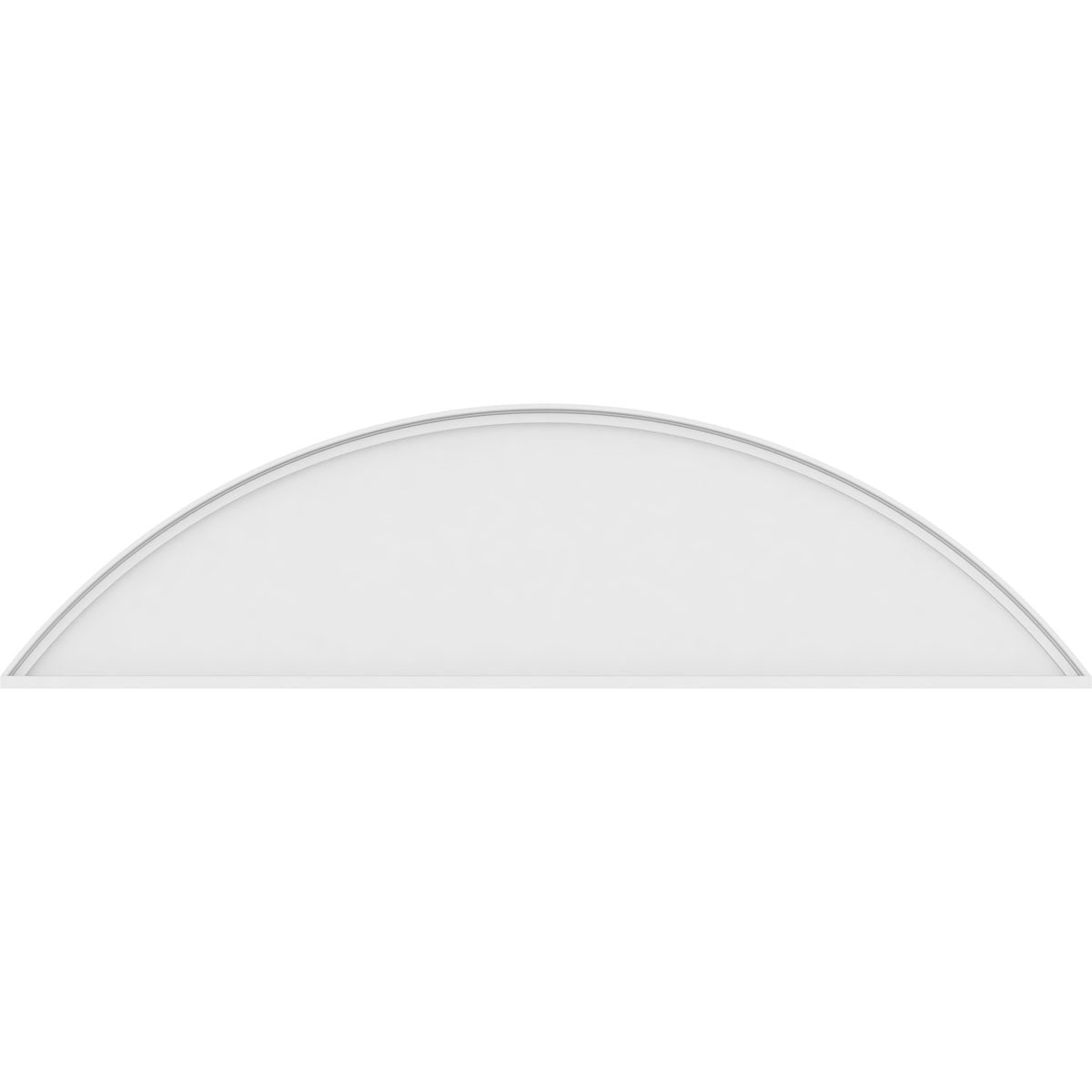 Ekena Millwork 86"W x 22-1/2"H x 2"P Segment Arch Smooth Architectural Grade PVC Pediment