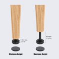 thumbnail image 2 of 4 Pieces Furniture Jack Feet Adjustable Furniture Feet Leveling Feet Adjustable Foot,Adjustment Screws with Non-Slip Rubber Base and T-Nut for Furniture, 2 of 5