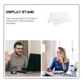 thumbnail image 5 of TABLZONE 5Pcs Acrylic Displaying Cards Transparent Double Side Sign Holders for Desks, 5 of 6
