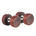 thumbnail image 1 of Hombres Mujeres Punk Ear Stud Botón de madera Acero inoxidable Tornillo Back Stud Pendientes - marrón Sunnimix Pendientes de tornillo de madera, 1 of 8