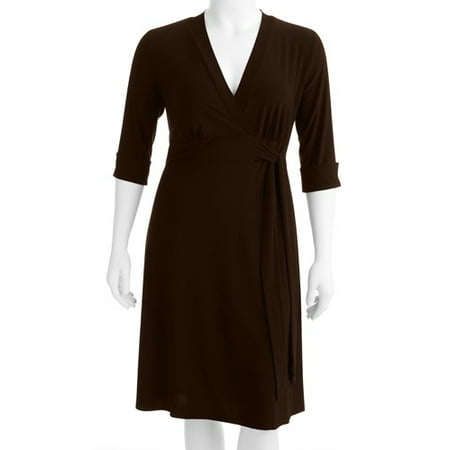 Women's Plus Jersey Wrap-Style Dress