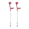 thumbnail image 1 of 2 Muletas Mobicare Tipo Canadiense Plástico Rojo Altura Ajustable JL937L-R, 1 of 1