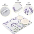 thumbnail image 3 of FREEAMG Beautiful Elegant Violet Lavender Floral Absorbent Dish Drying Mat Microfiber Kitchen Countertop Table Protector Multi-Purpose Counter Rack Sink Drainer Pad, 16 x 18 inch, 3 of 6