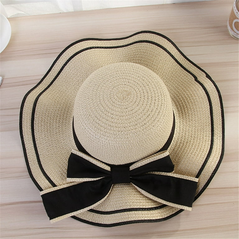 Women Beach Stra W Hat Jazz Sunshade Panama Fedora Hat
