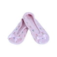 thumbnail image 2 of CTM  Floral Embroidered Terry Ballerina Slipper House Shoe (Women), 2 of 5