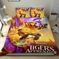 thumbnail image 1 of El Aprendiz del Tigre Conjunto de sábanas temático, trío de piezas, cómodo y amigable con la piel, diseño único, regalo de decoración para el hogar para familiares, amigos y fans, 90 cm * 190 cm, 1 of 6