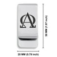 thumbnail image 2 of Stainless Steel Religious Alpha and Omega Classic Slim Money Clip Credit Card Holder, 2 of 2