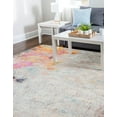 thumbnail image 5 of Unique Loom Chromatic Collection Area Rug - Tybee (6' 1" Square Beige/Blue), 5 of 7