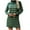 Green, variant on HAPIMO Women's Mini Straight Dress Fashion Stripe Knitted Sweaters Elegant Casual Knitted High Neck Fall Dress Workout Holiday Long Sleeve Spring Beige L